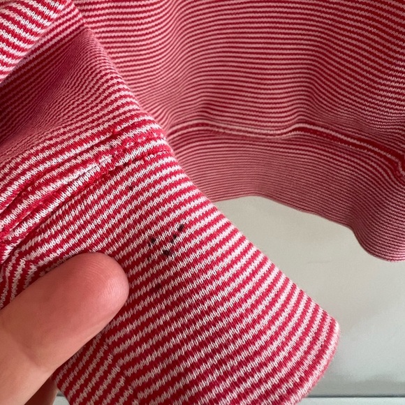 Bald Head Blues Men's Red and White Striped Quarter Zip Golf Pullover, sz XL - Picture 6 of 9